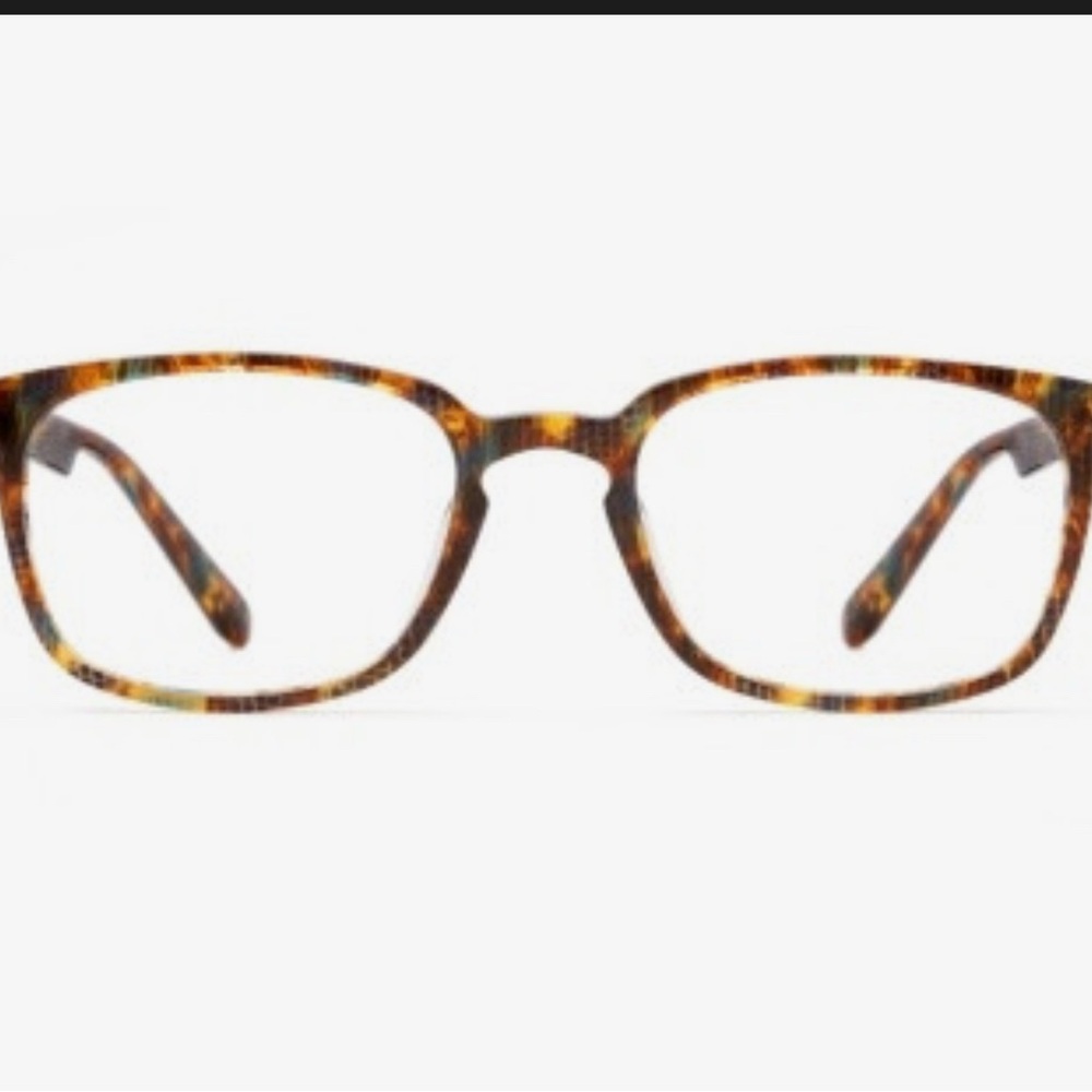 KREWE Brown Tortoiseshell Glasses with Rectangular Frame: New With Tags!